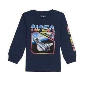 Hybrid Little Boys NASA T-shirt Navy Blue Size 5